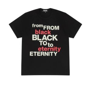 CDG From Black to Eternity Graphic T-Shirt Black
