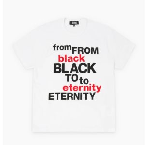 CDG From Black to Eternity Graphic T-Shirt White