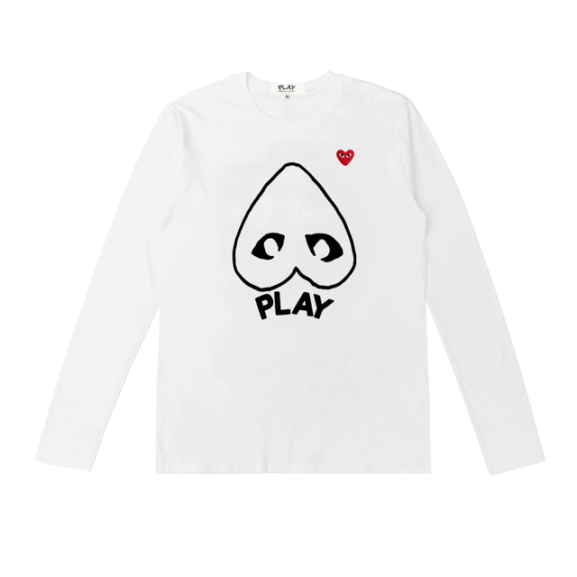 CDG Men Yellow Heart Logo Sweatshirt - Image 3