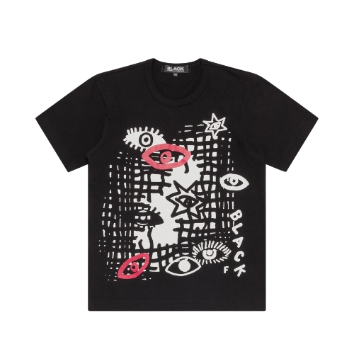 Comme Des Garcons Eye Print T-shirt Black