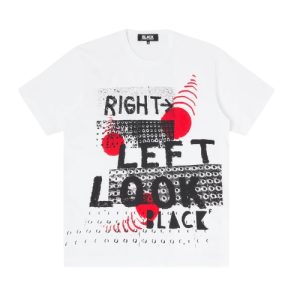 Comme Des Garcons Right Left T-shirt White
