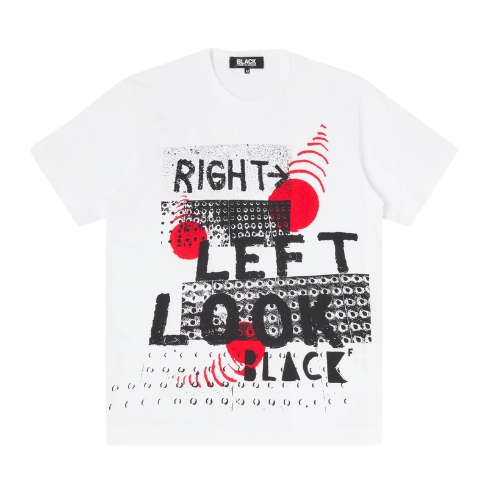 Comme Des Garcons Right Left T-shirt White