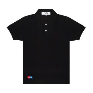 Play Polo Red Invader Heart & Blue Emblem (Black)