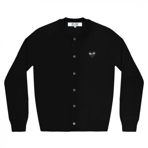 PLAY WOMENS CARDIGAN BLACK EMBLEM (BLACK)