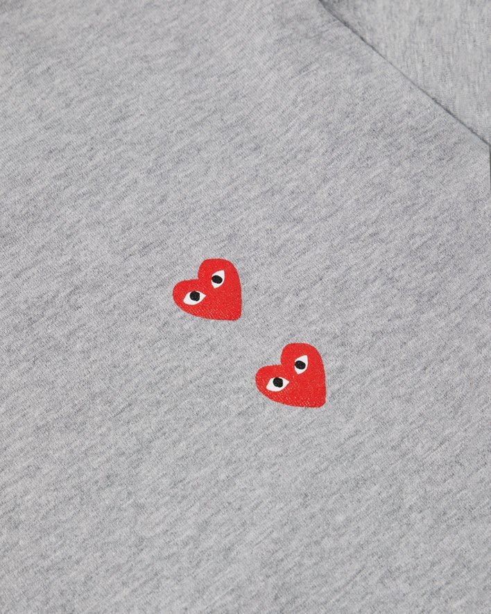 Play Multi Red Heart Longsleeve T-Shirt Grey - Image 2