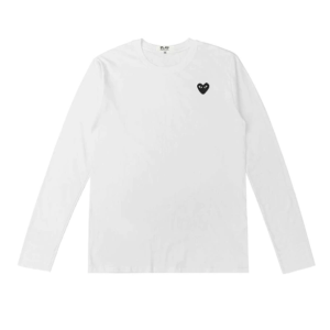 CDG Play Long Sleeve Overlapping Heart White & Blue