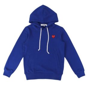 PLAY PULLOVER Comme Des Garcons HOODIE BLUE