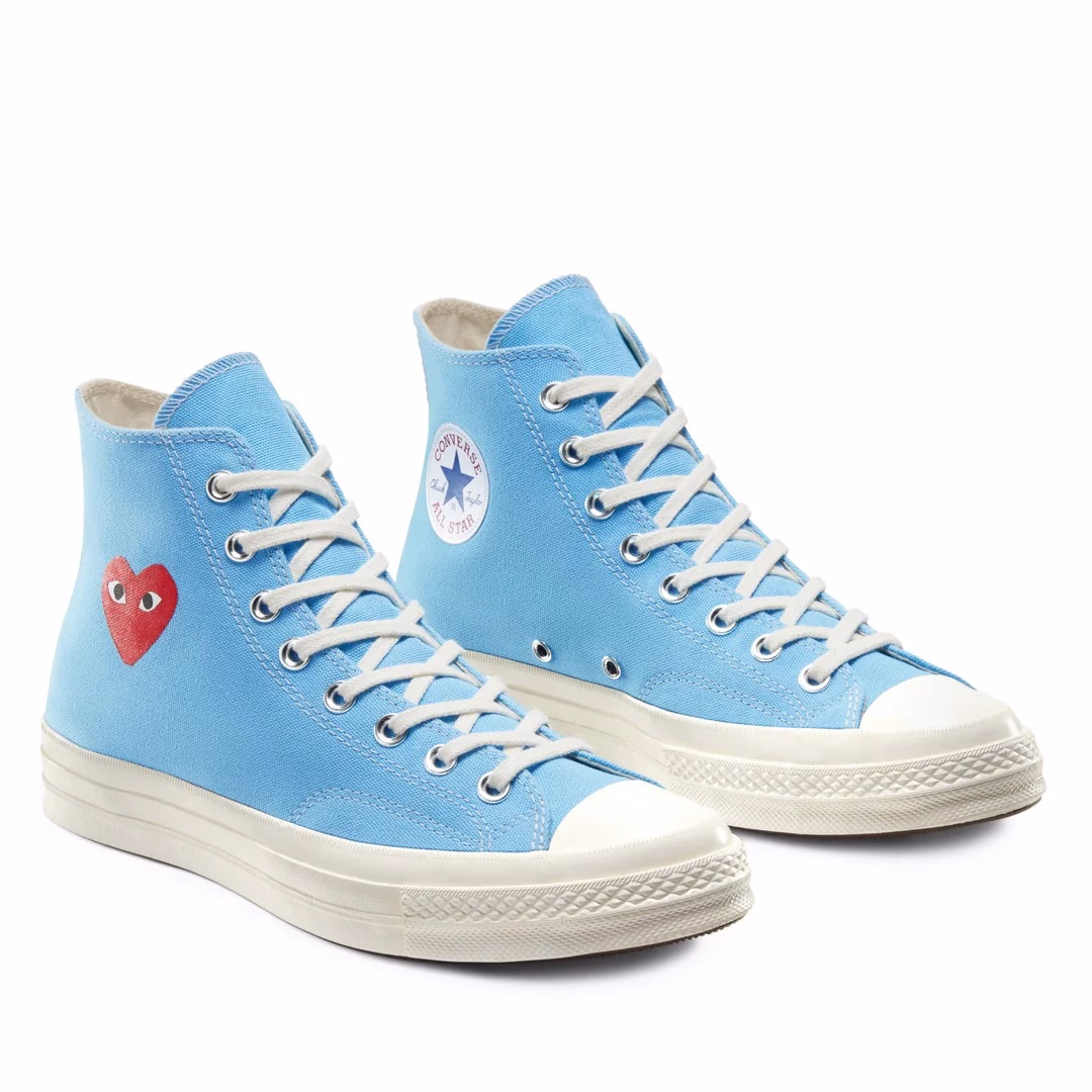 CDG Converse Chuck 70 High Bright Blue - Image 2