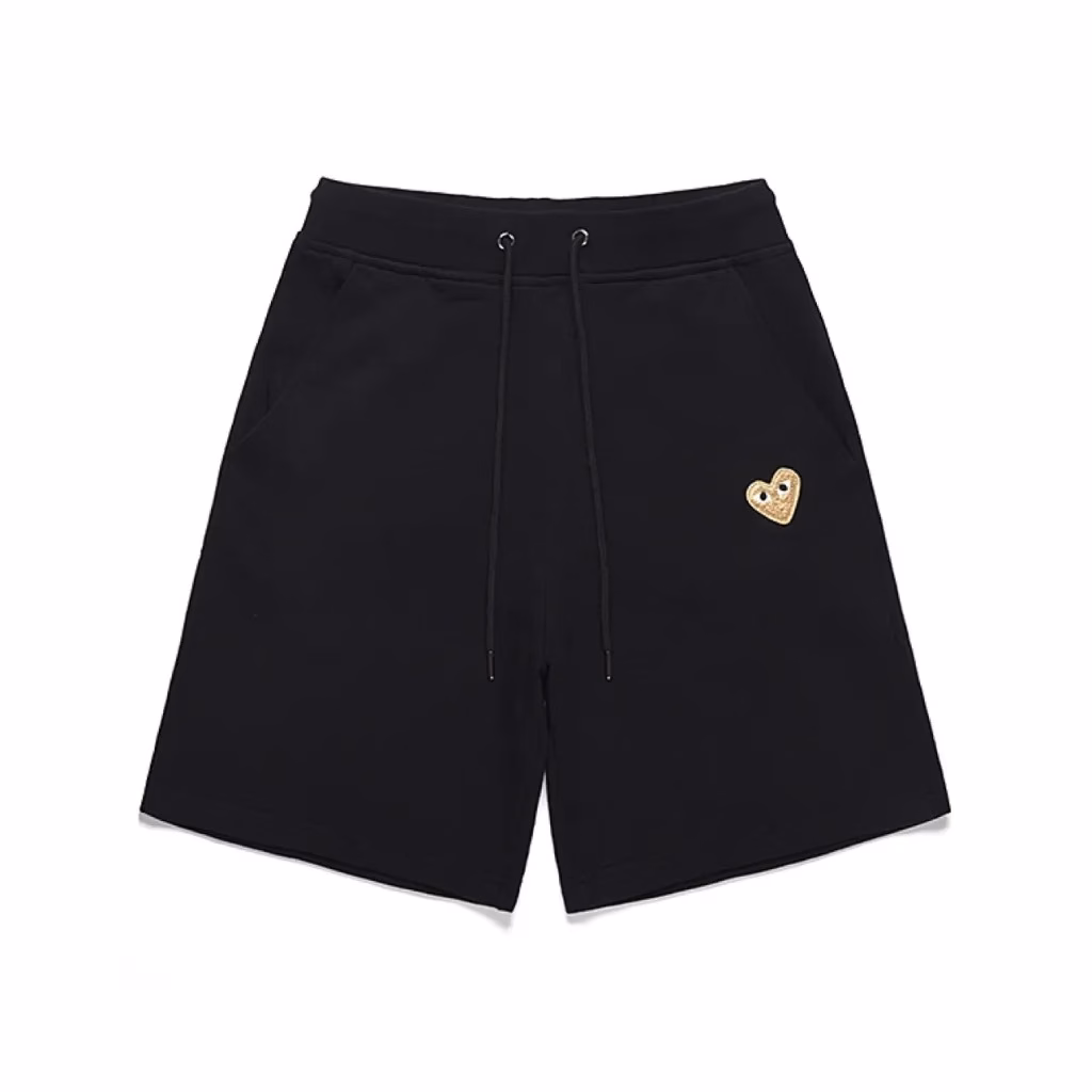 Comme des Garcons Play Black Shorts Mini Gold Heart