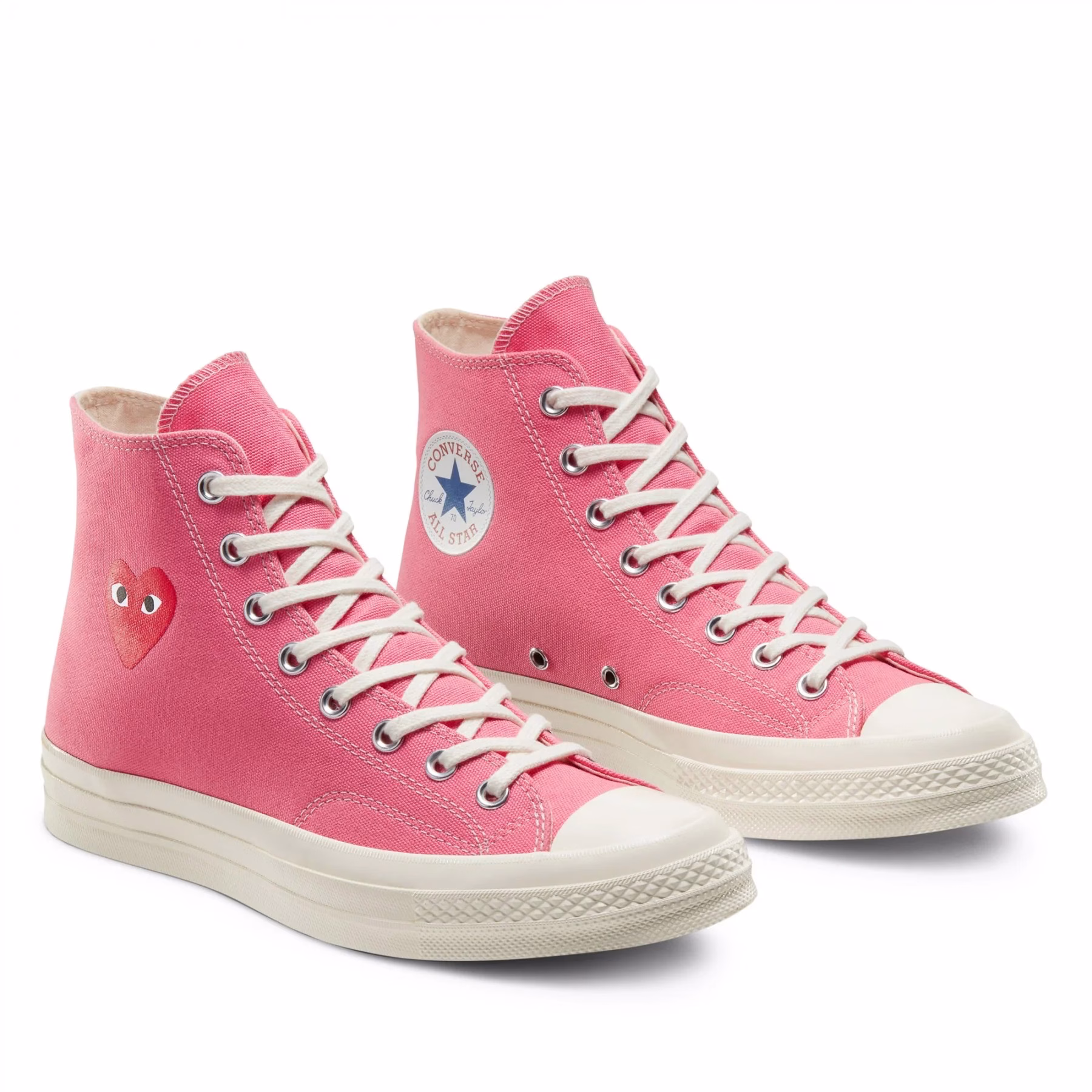 CDG Play x Converse Chuck 70 High Bright Pink - Image 2