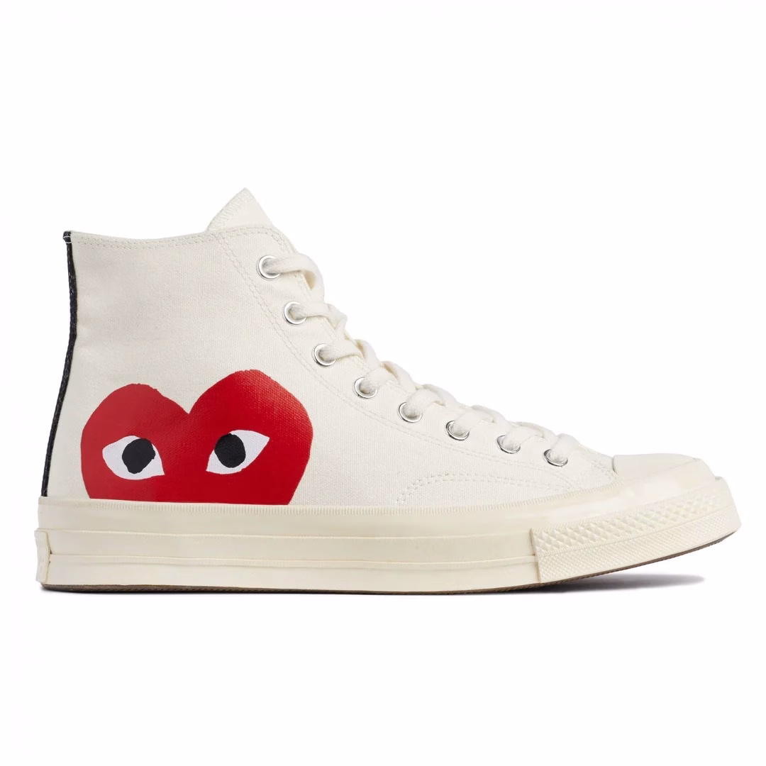 CDG play Converse Big Heart High Top White